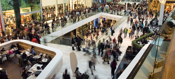Crowd in the mall